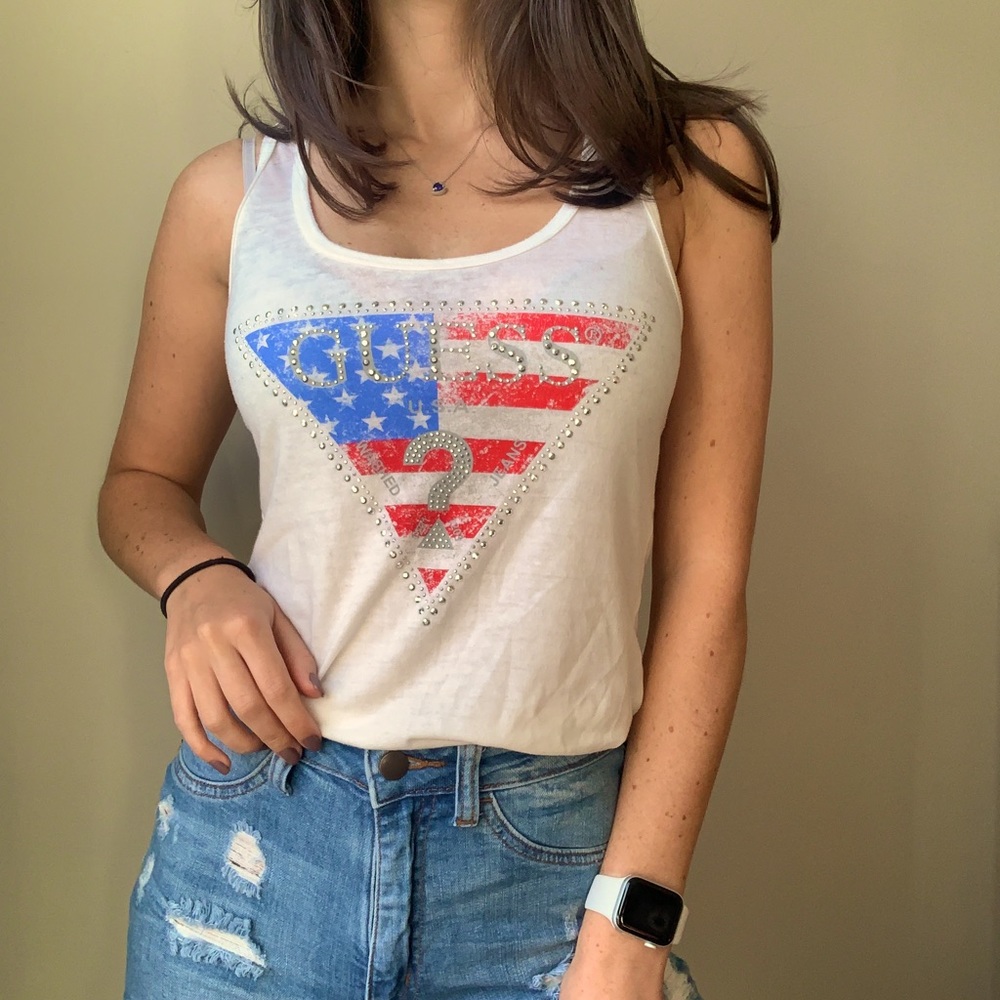 Guess Americana Print Tank